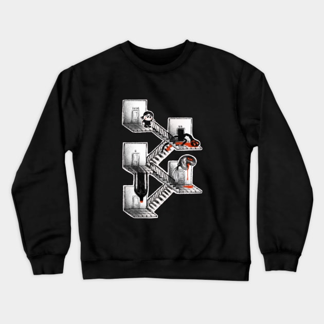 Downstairs Crewneck Sweatshirt by Plastiboo